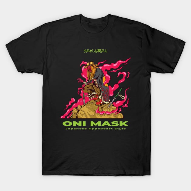 Samurai Oni Mask T-Shirt by hiroyuki